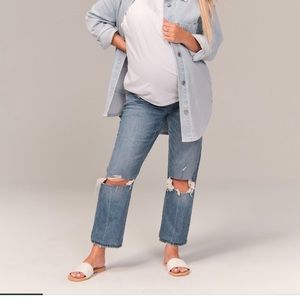 Abercrombie maternity straight leg jeans